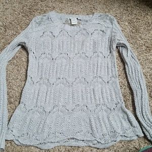 American rag open knit sweater